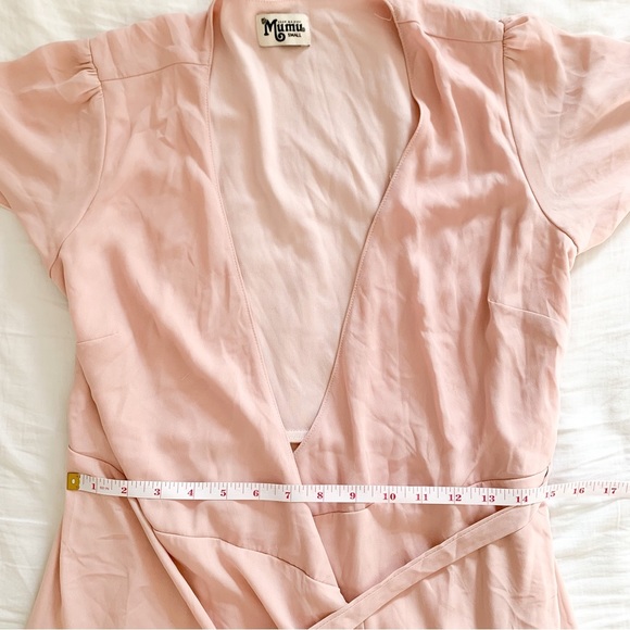 Show Me Your Mumu Noelle Flutter Wrap Pink Mauve Maxi Dress size small - Picture 11 of 16